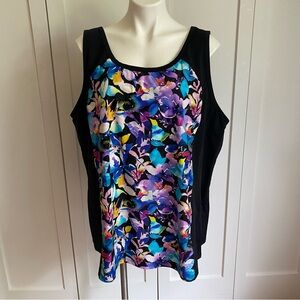 NWOT Junonia Multicolored Patterned Plus Size (6X) Swim Tank